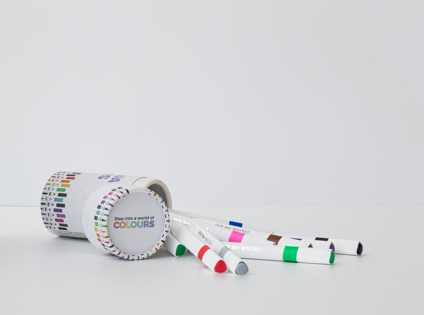 Additional set of 12 wash away markers spilled out of packaging