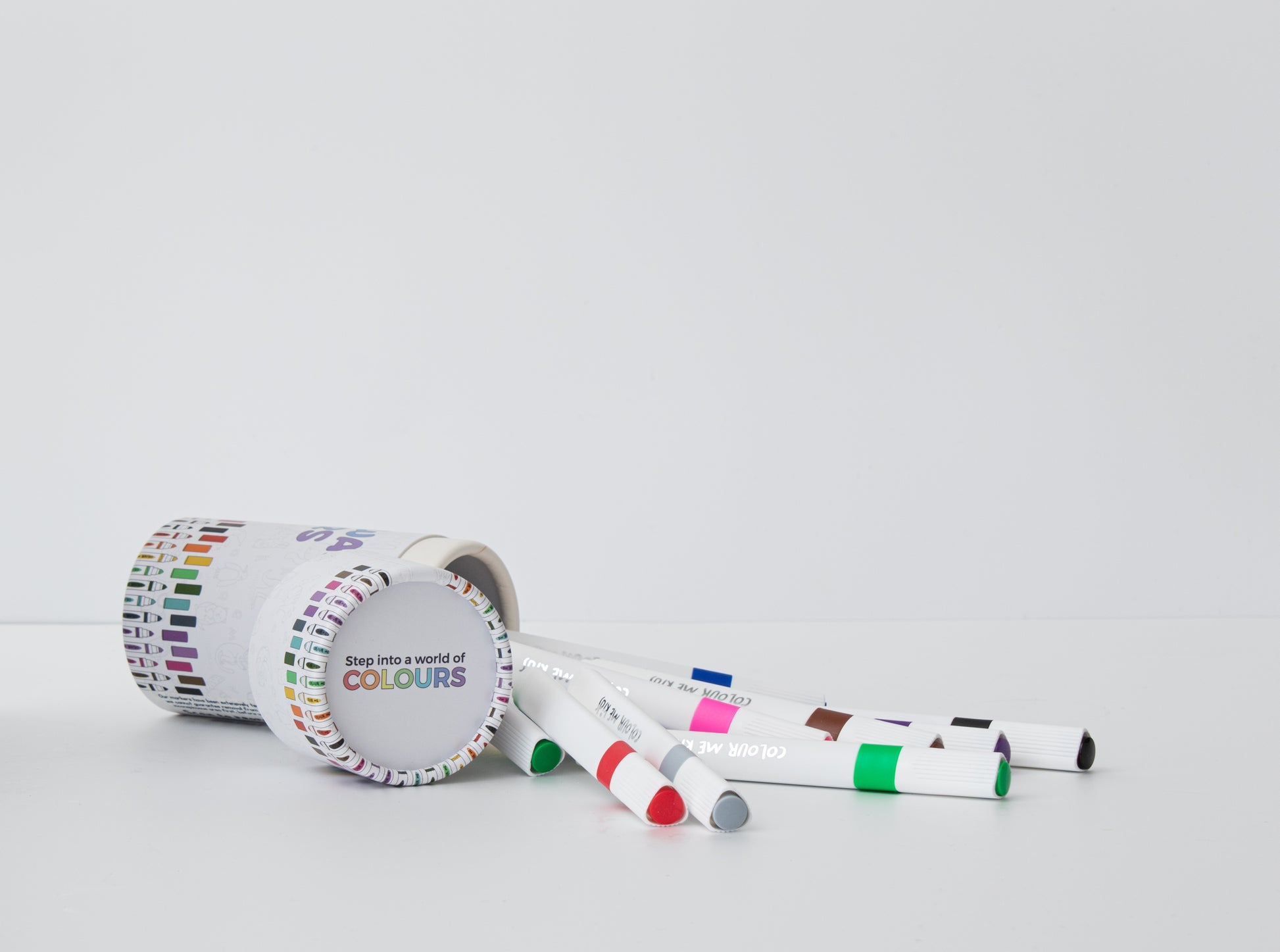 Additional set of 12 wash away markers spilled out of packaging