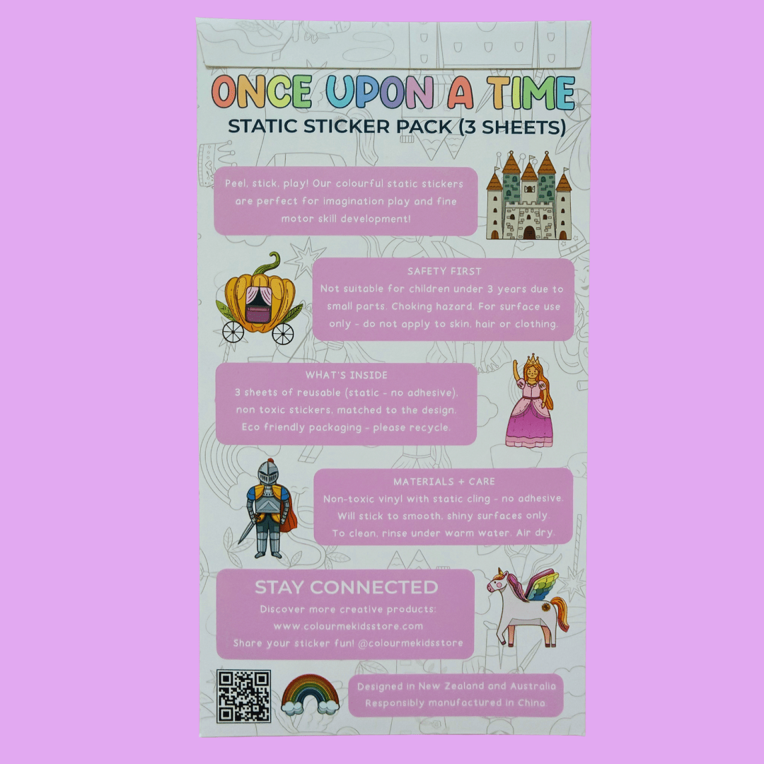 Static Cling Reusable Stickers -  - Colour Me Kids