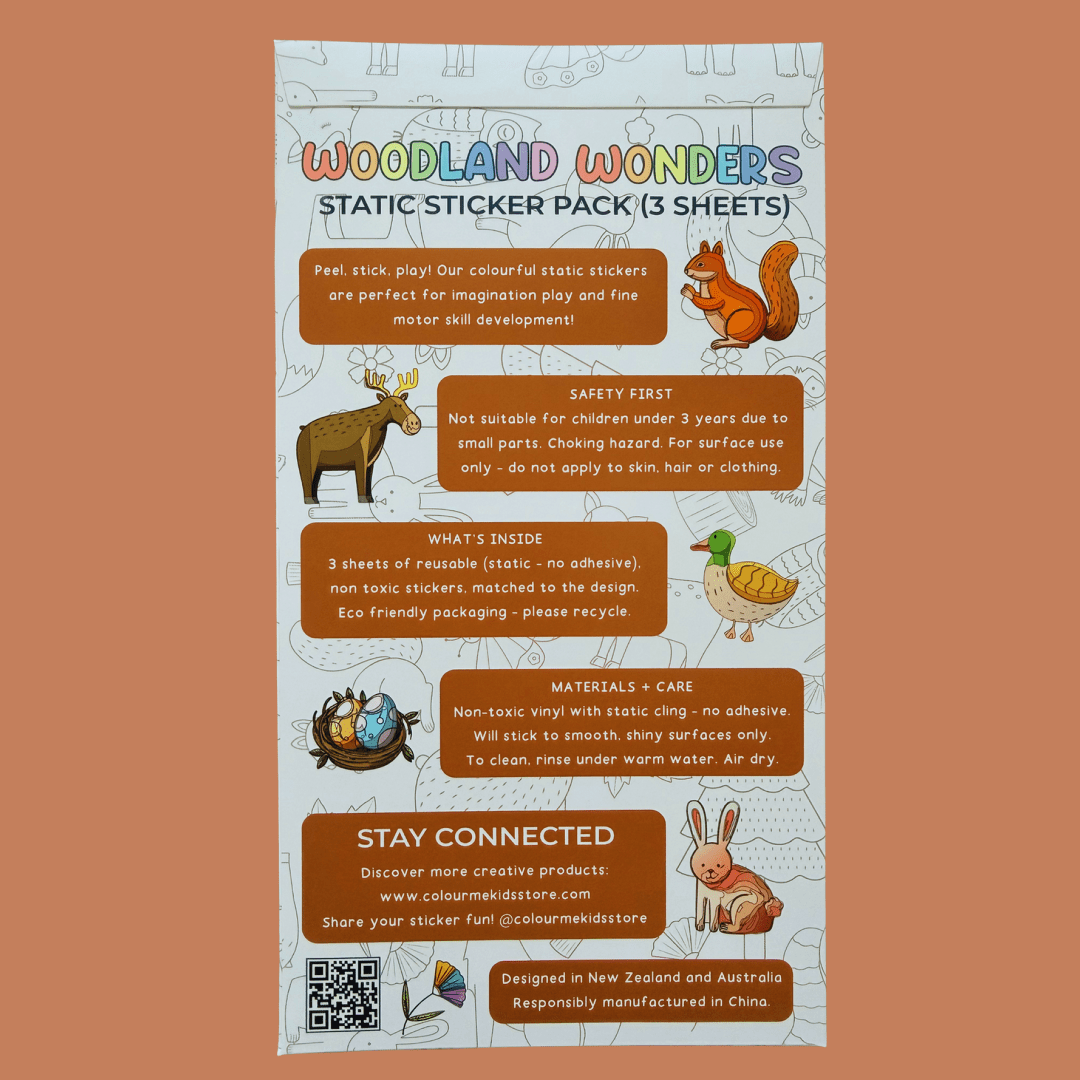Static Cling Reusable Stickers -  - Colour Me Kids