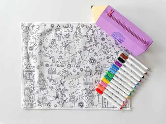 Washable, Reusable Colouring - In Solo Mat Kit 🖍️ - SOLOTIDALTREASURES🖍️ - Colour Me Kids