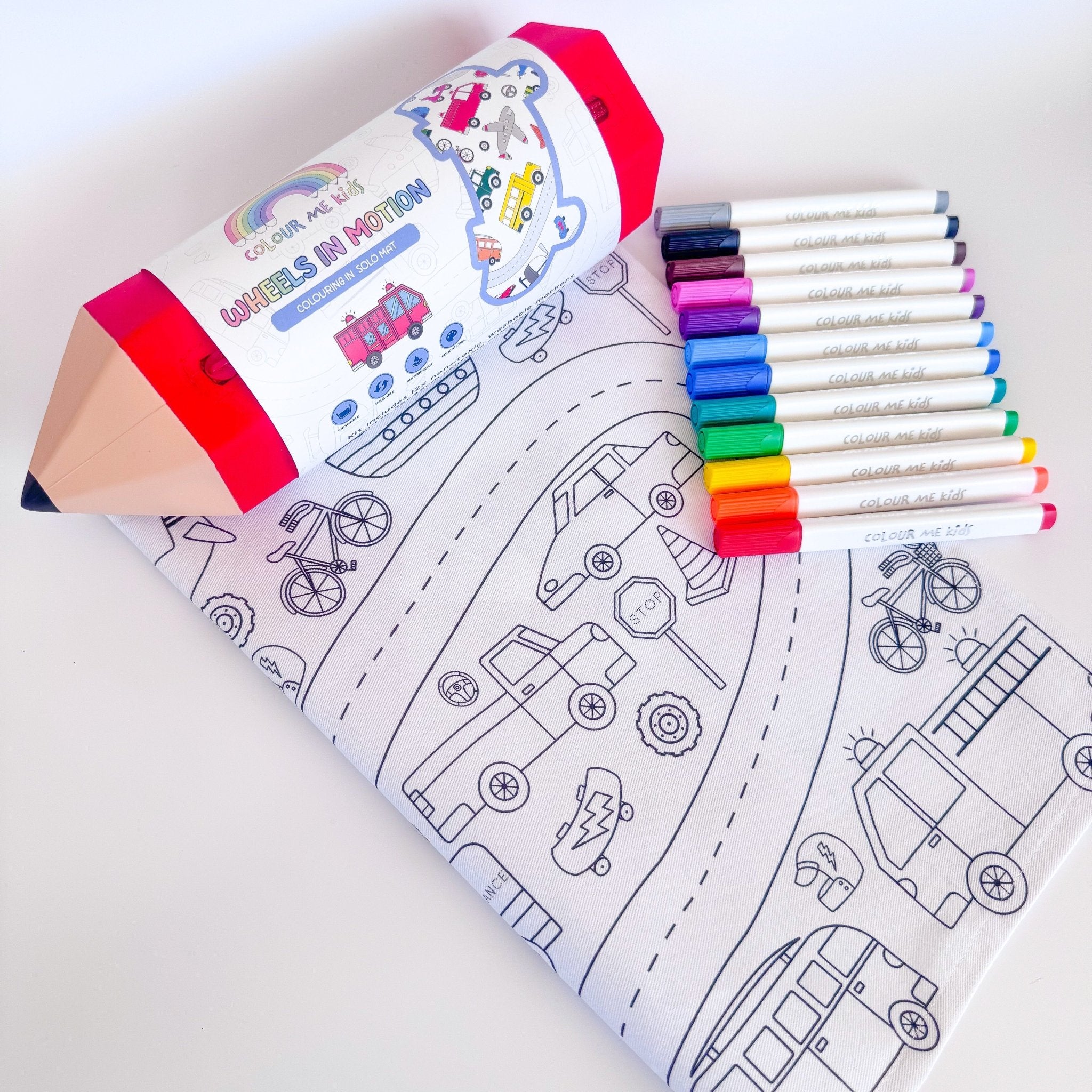 Washable, Reusable Colouring - In Solo Mat Kit 🖍️ - SOLOTIDALTREASURES🖍️ - Colour Me Kids