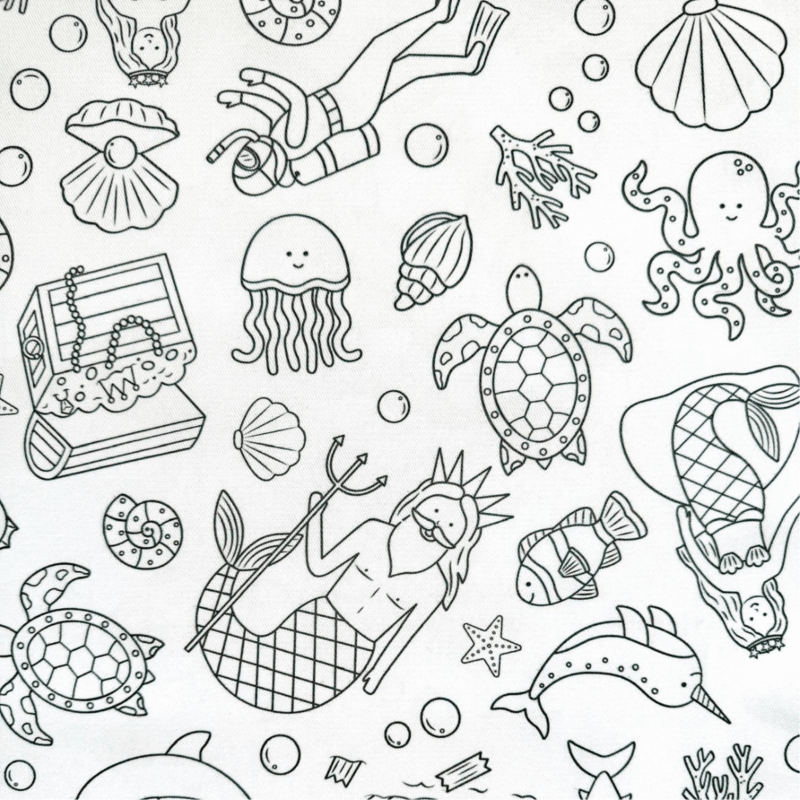Washable, Reusable Colouring In Tablecloth Set 🖍️ -  - Colour Me Kids