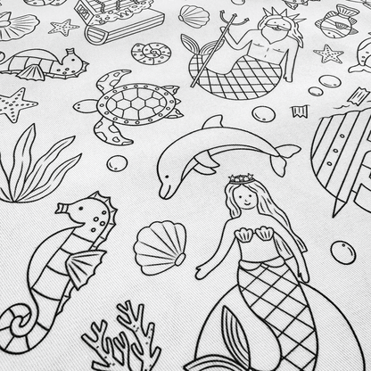 Washable, Reusable Colouring In Tablecloth Set - TCTIDAL - Colour Me Kids