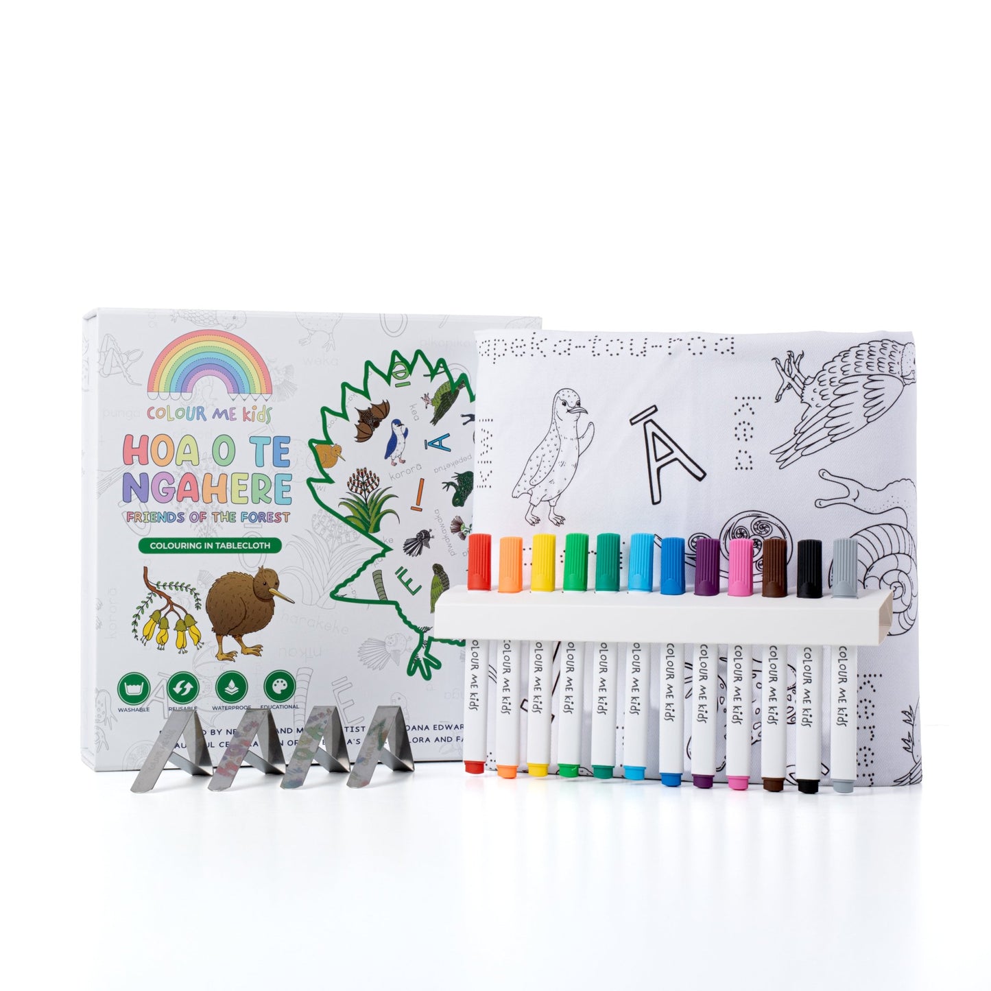 Washable, Reusable Colouring In Tablecloth Set - TCWHEELS - Colour Me Kids
