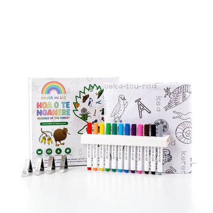 Washable, Reusable Colouring In Tablecloth Set - TCWHEELS - Colour Me Kids