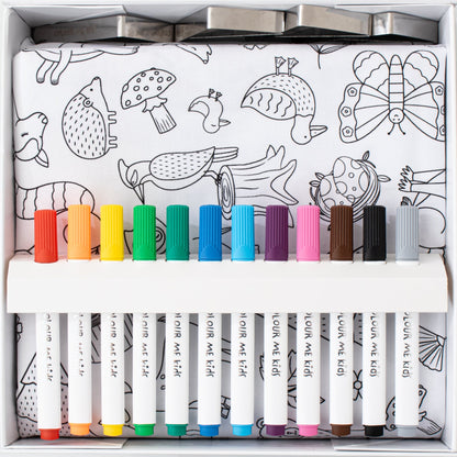 Washable, Reusable Colouring In Tablecloth Set - TCWHEELS - Colour Me Kids