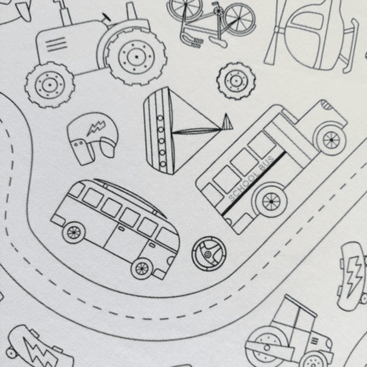 Washable, Reusable Colouring In Tablecloth Set - TCWHEELS - Colour Me Kids