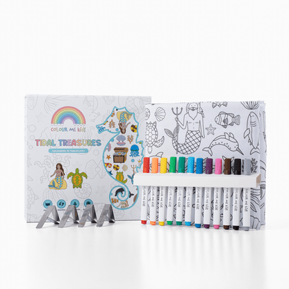 Washable, Reusable Colouring In Tablecloth Set - TCWHEELS - Colour Me Kids