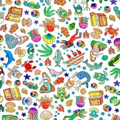 Washable, Reusable Colouring In Tablecloth Set 🖍️ - TCWHEELS🖍️ - Colour Me Kids