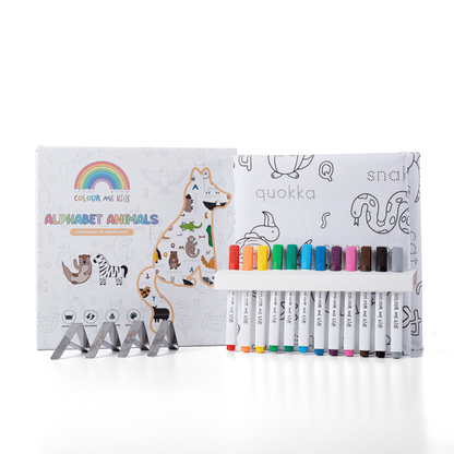 Washable, Reusable Colouring In Tablecloth Set - TCWHEELS - Colour Me Kids