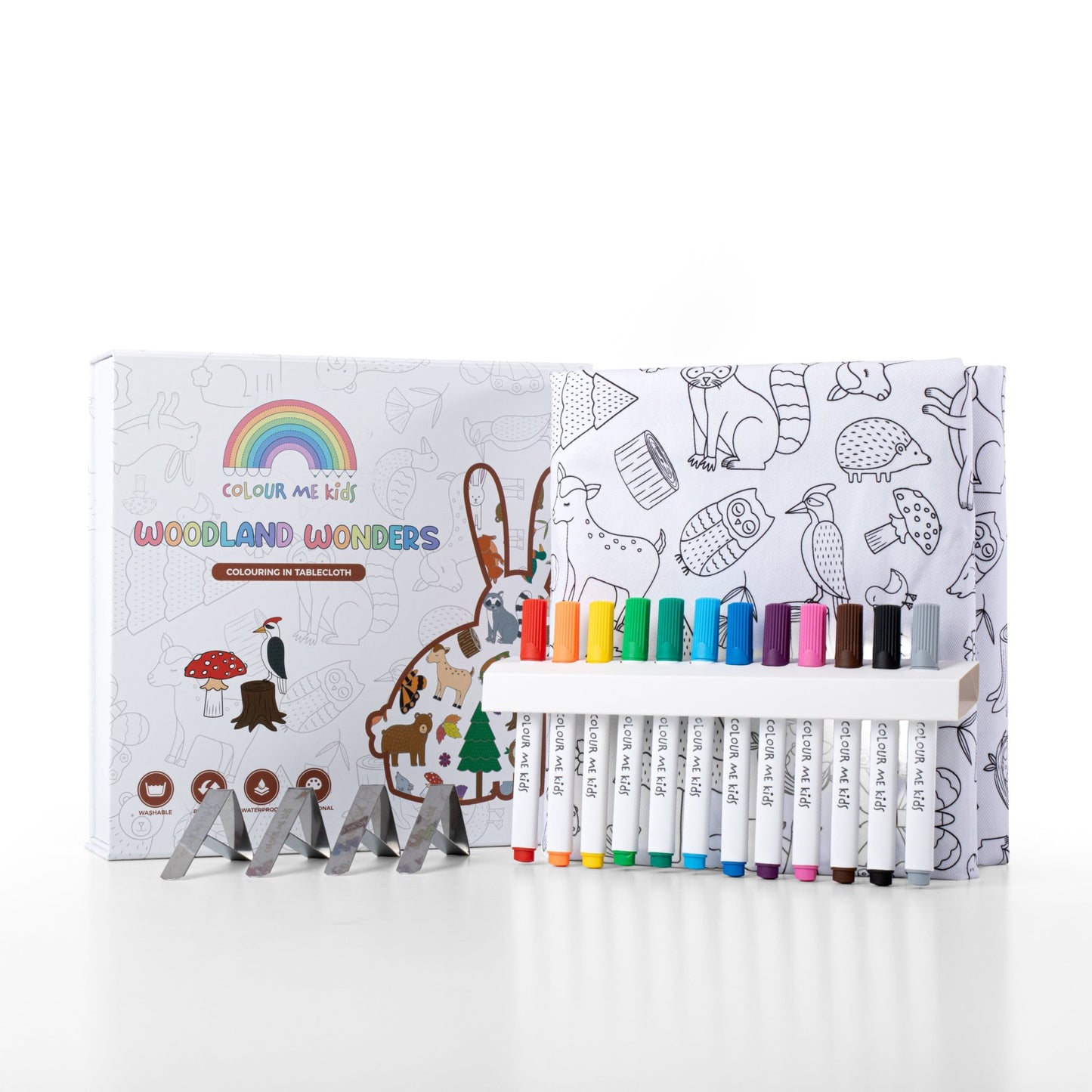 Washable, Reusable Colouring In Tablecloth Set - TCWHEELS - Colour Me Kids