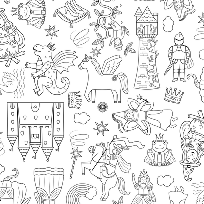 Washable, Reusable Colouring In Tablecloth Set - TCONCEUPON - Colour Me Kids