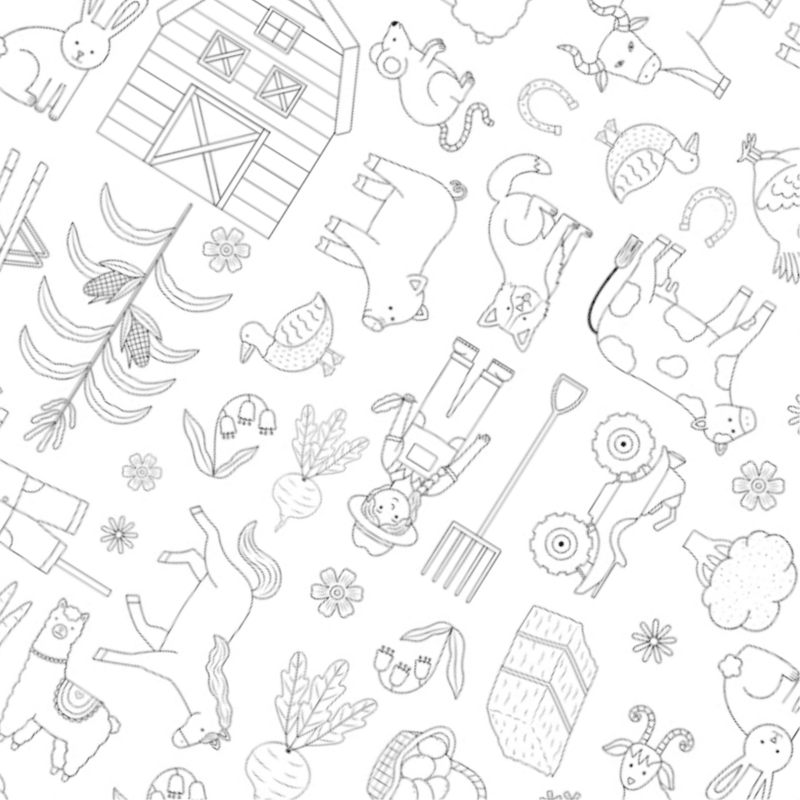Washable, Reusable Colouring In Tablecloth Set - TCONTHEFARM - Colour Me Kids